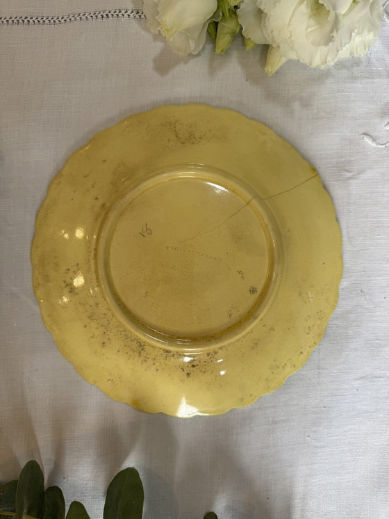 Image 1 of Piatto vintage a forma di uccello barbotina