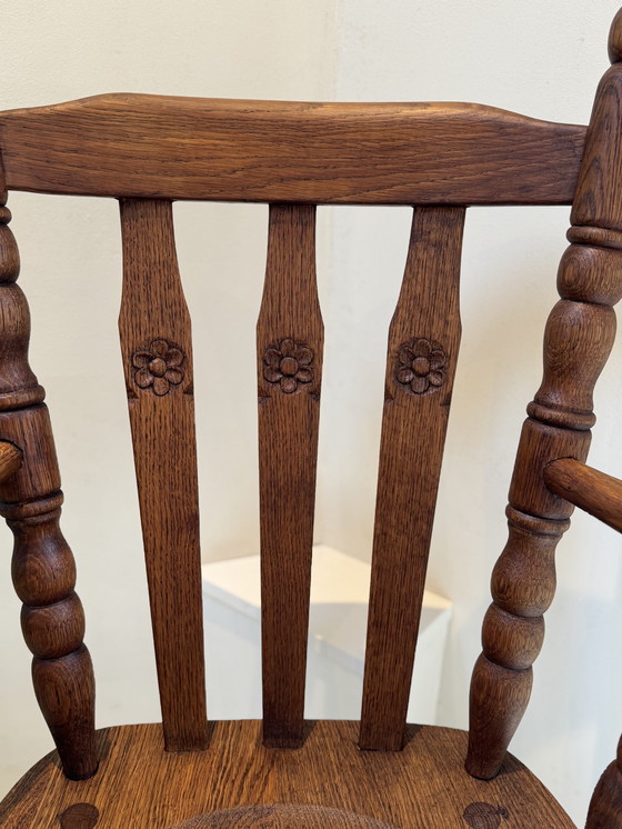 Image 1 of Farmhouse oak wooden chair 