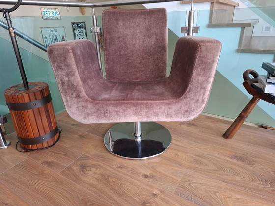Image 1 of Mid-Century Modern Space Age Swivel Lounge Chair