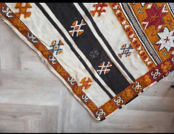 Image 1 of Vintage '60s Berber Tapijt - 372x157cm, Handgeweven Wol