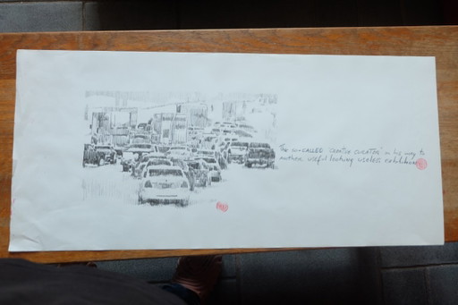 Hand-signed digital lithograph, 42 x 92 cm