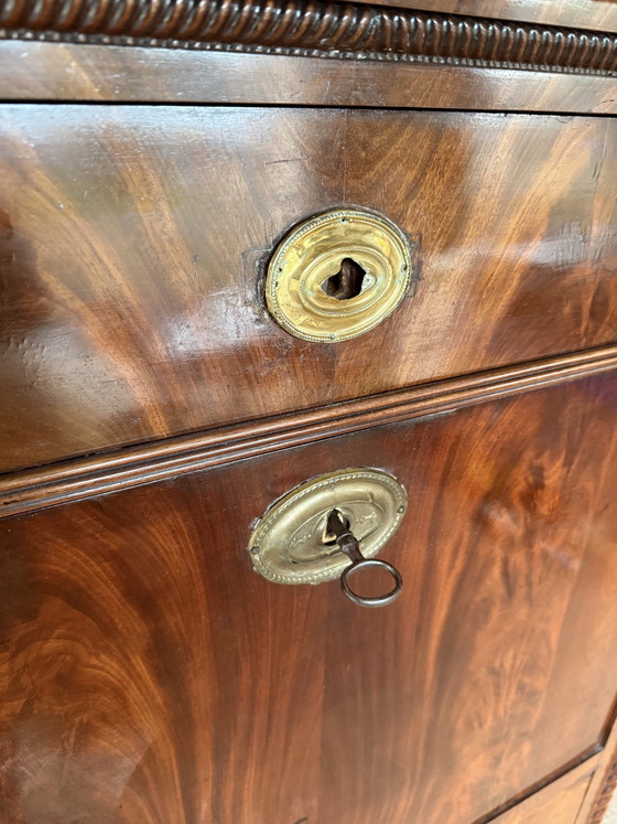 Secreter antiguo Biedermeier, finales del siglo XIX. – Armarios, Wood, Brass (photo 4 of 15)