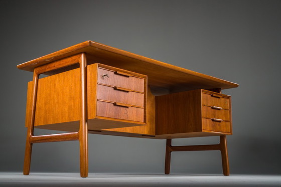 Image 1 of Teak Model 75 Desk from Omann Jun Møbelfabrik, 1960s