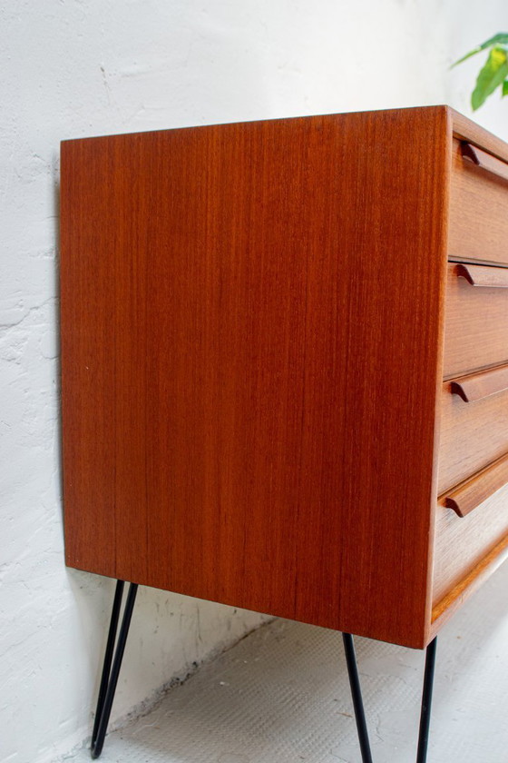 Image 1 of Vintage teak sideboard chest of drawers Danish 60s Mid Century