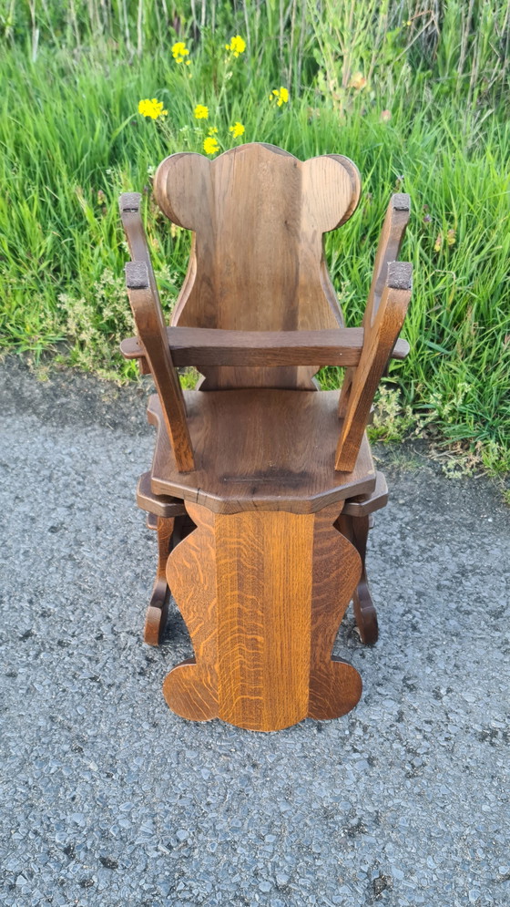 Image 1 of 2 Brutalist high chairs '60