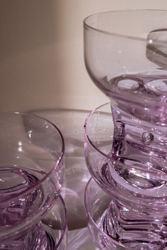 Image 1 of Set of 6 purple Italian coupes/bowls