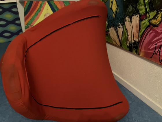 Image 1 of 2 rode tongstoelen Pierre Paulin