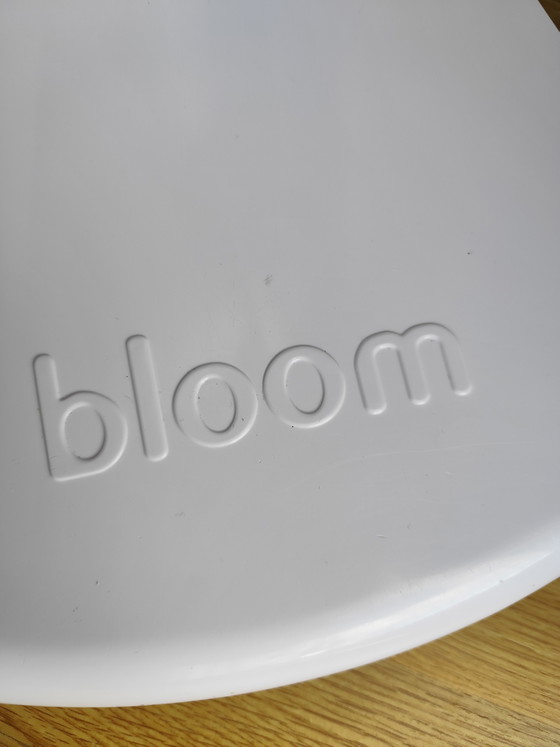 Image 1 of Silla alta de diseño Bloom Fresco Chrome, silla alta blanca y azul para bebé