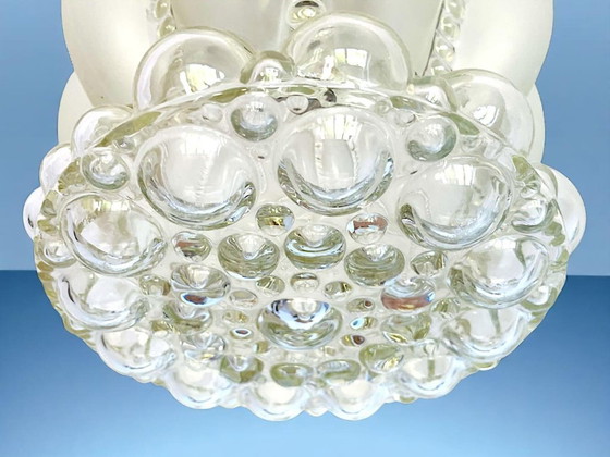 Image 1 of Große Mid-Century Modern Hängelampe aus mattiertem Glas, 1960er Jahre