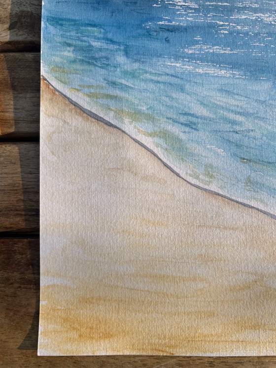 Image 1 of Watercolor seaside birds