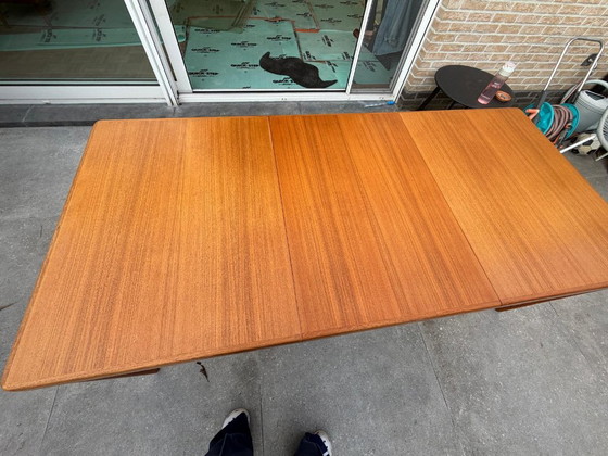 Bramin eettafel, teakhout, Bruin, Mid Century Modern (foto 3 van 7)