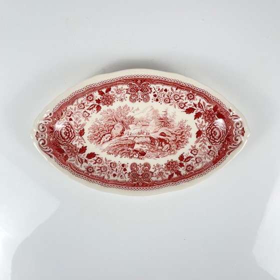 Image 1 of Small oval "Burgenland" dish, Villeroy & Boch, red