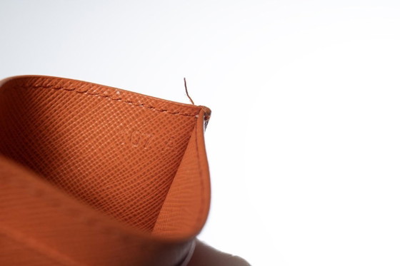 Image 1 of Prada, saffiano leather card holder in orange
