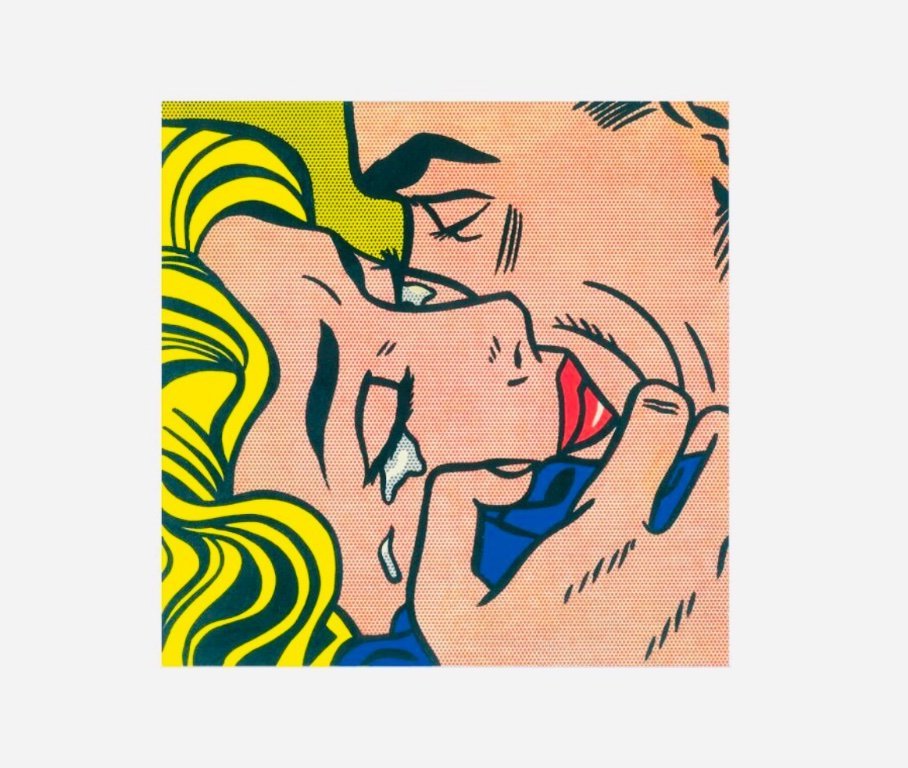 ロイ・リキテンスタイン シルクスクリーンポスター　Kiss V 1964 Roy Lichtenstein: 