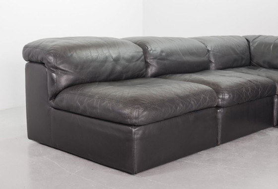 Canapé modulaire Jeep en cuir gris, années 1970, ensemble de 4 – Durlet, Canapés modulables, Leather (photo 8 of 38)