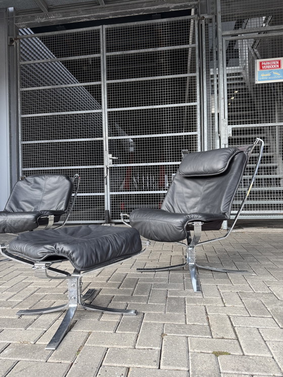 Image 1 of Vintage Sigurd rivende la lounge suite “Falcon” per Vatne Møbler (Norvegia)