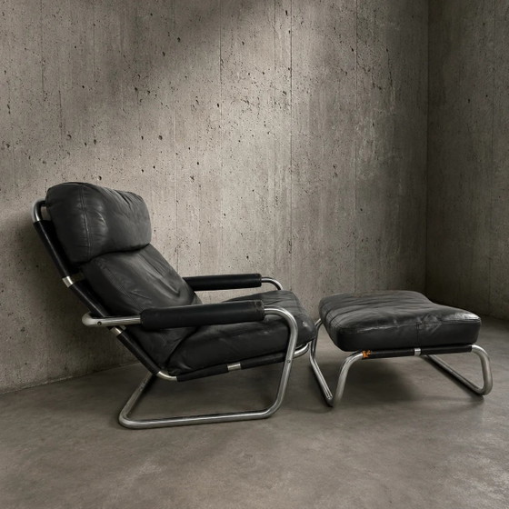 Gelderland 601 "Meneer Oberman" fauteuil lounge / ottoman / Jan des Bouvrie (photo 3 of 7)