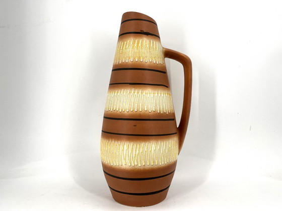 Image 1 of Vaso vintage Scheurich Keramimk beige e marrone, anni '60