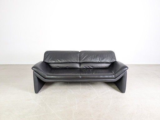 Original Hans Kaufeld Sofa Design Couch De Sede Leather black