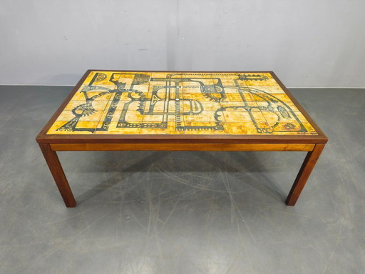 Danish Haslev Teak Tile Coffee Table Otto Detlefsen 1960s