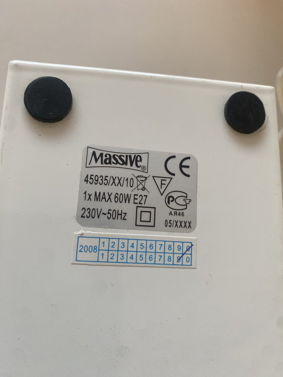 Image 1 of Massive - Made in Belgium - Looping lamp - table lamp - white lacquered - 90's