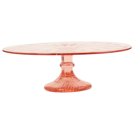 Art Deco Pink Cake Dish Rosaline