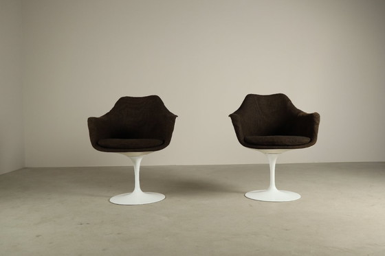 Image 1 of Paar originele Tulip-fauteuils van Eero Saarinen voor Knoll International, jaren 60