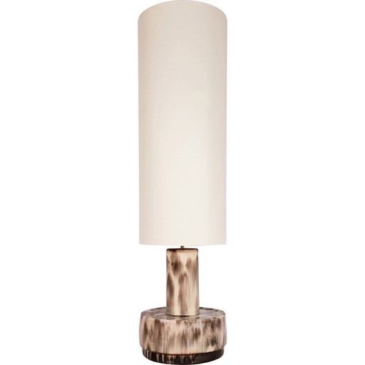 Vintage glasierte Keramik Stehlampe für Dijkstra Lampen, Niederlande 1960-1970