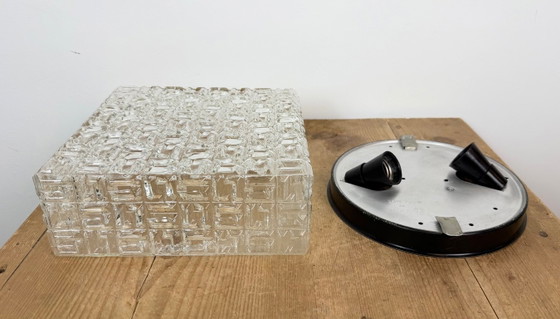 Vintage Glass Wall Or Ceiling Light, 1970s, Metal, Transparent, Modern (photo 14 of 15)