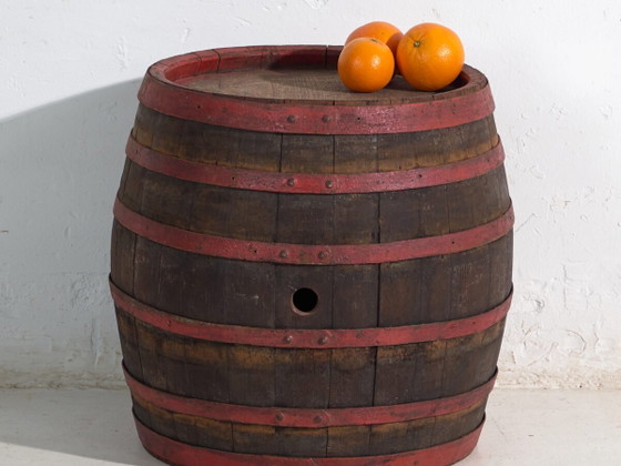 Ancien tonneau en bois avec cerclages en fer – Hongrie, circa 1930 – Objets déco, Iron, Rustic (photo 2 of 34)