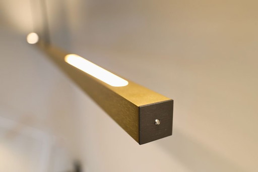 Masterlight Real 3 Pendelleuchte, Schwarznickel/Mattgold, 160 cm breit