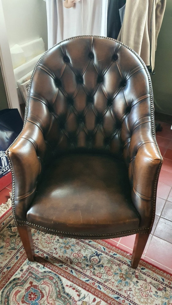 Image 1 of set van 2 chesterfield fauteuils