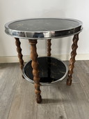 Prachtige Art Deco Bijzettafel met schildpad Shell Accenten