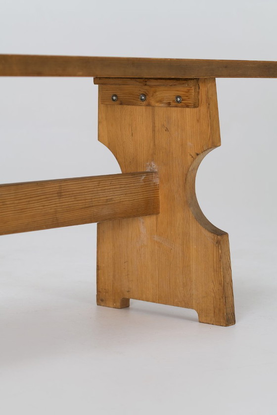 Image 1 of A pair of Mid-Century Brutalist Pine Benches
