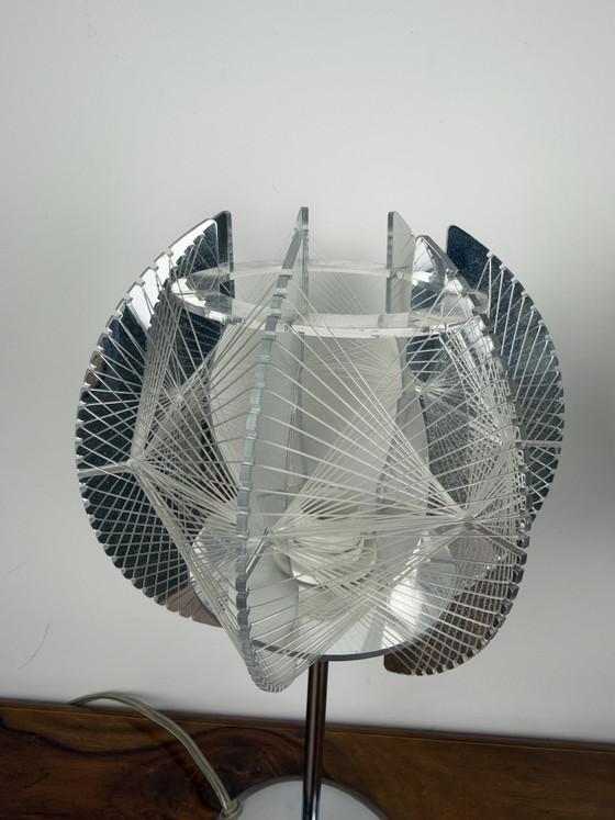 Paire de Lampes de Table Vintage Globo Pollux, Style Feston, Chromées, Design Paul Secon, Époque Spatiale, (photo 5 of 11)