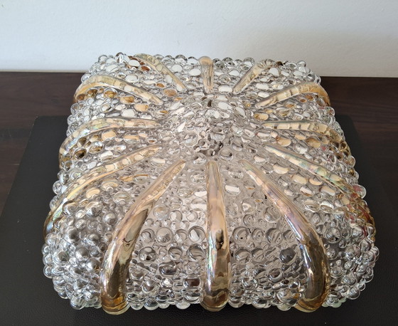Image 1 of Wunderschöne Deckenleuchte mit Blasenglas, Maison Limburg J60/70 Helena Tynell Stil