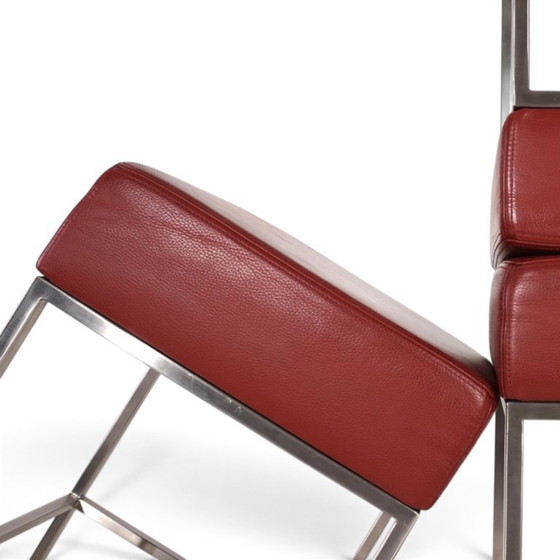 De Sede Set di 3 Sgabelli da bar in pelle DS 218/55 di Paolo Piva, 2000 – Leather (photo 10 of 16)