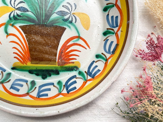 Antique French Nevers Faience Deep Plate, 19th Century – Crockery (photo 3 of 9)