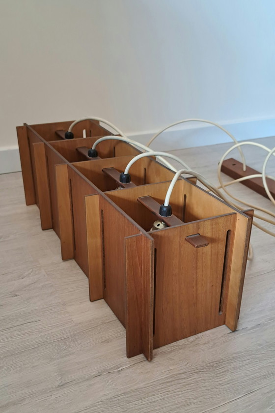 Image 1 of Plafonnier scandinave en teck, années 1960 - Mid Century Modern