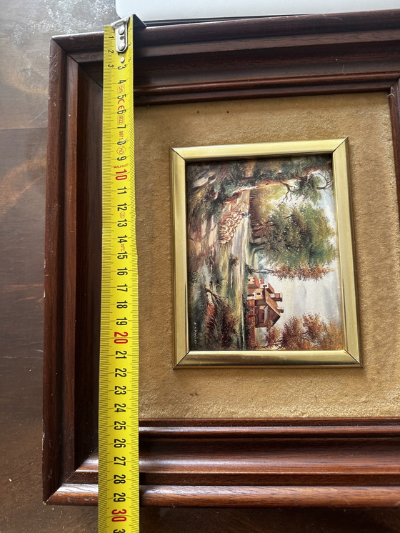 Image 1 of Miniatur-Emaillemalerei auf Metall, signiert Esther