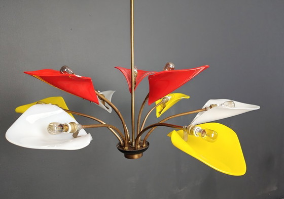 Image 1 of Vintage multi colour italian chandelier, 1960s