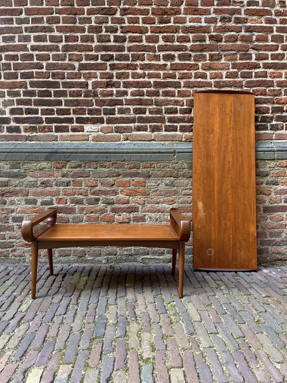 Image 1 of Vintage Coffee Table With Reversible Top Wood Design