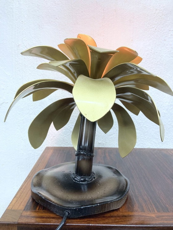 Image 1 of Table Lamp Palm Lamp 80s Hollywood Regency Design