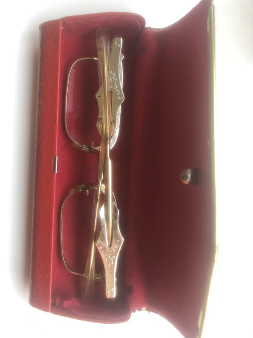 Lunettes vintage dans un étui