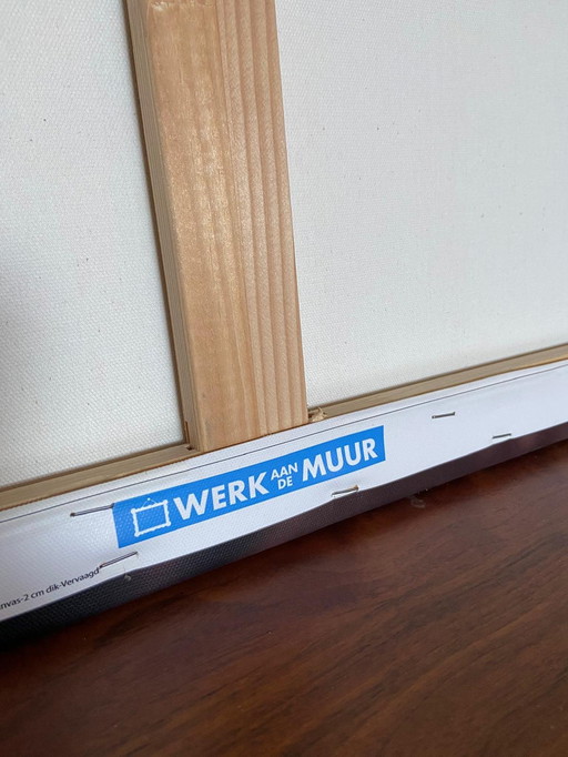 Giclee print on canvas, wooden frame