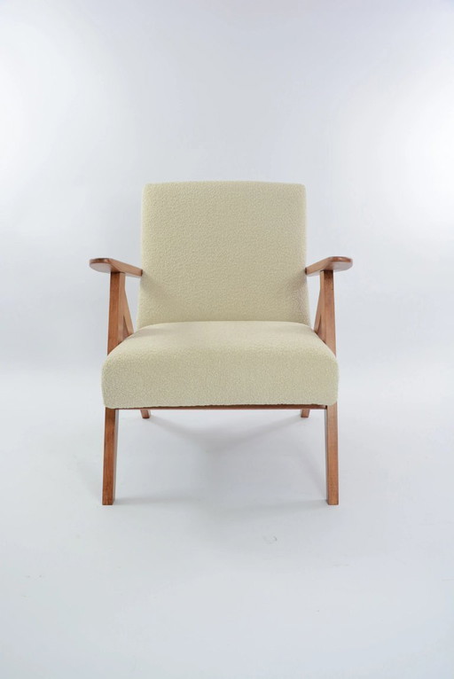 KOMPAS fauteuils in ivoor bouclé
