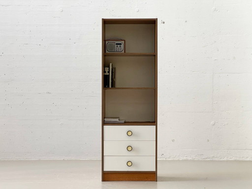 Armoire haute étroite de style milieu du siècle avec tiroirs, années 1960