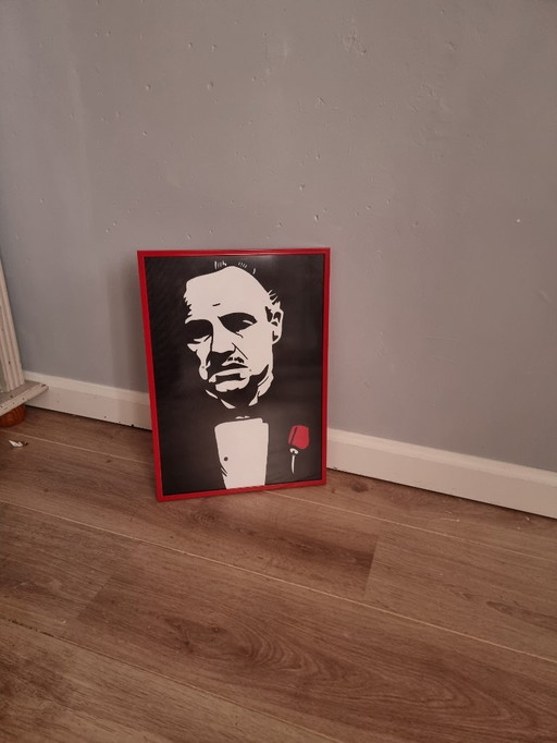 Art pop peint à la main, encadré A3