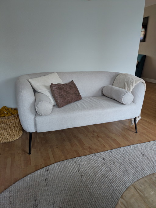 Panca in tessuto bianco