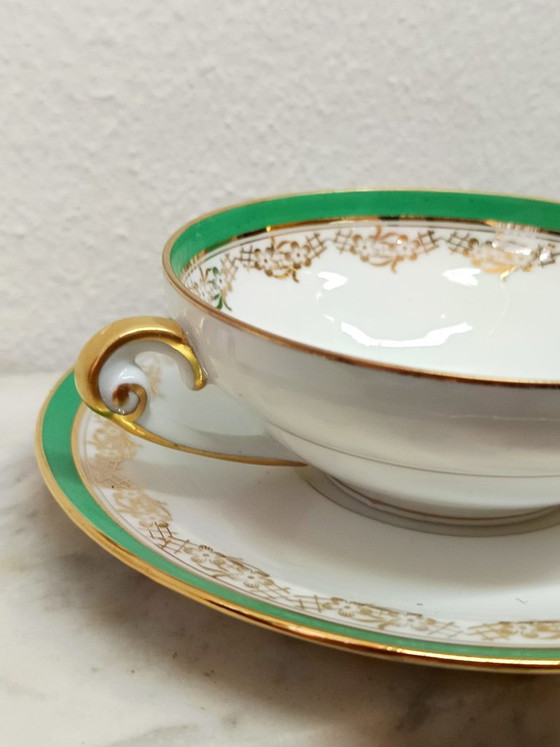 Art Deco Limoges Porcelain Tea Set, Table accessories, Green (photo 2 of 7)